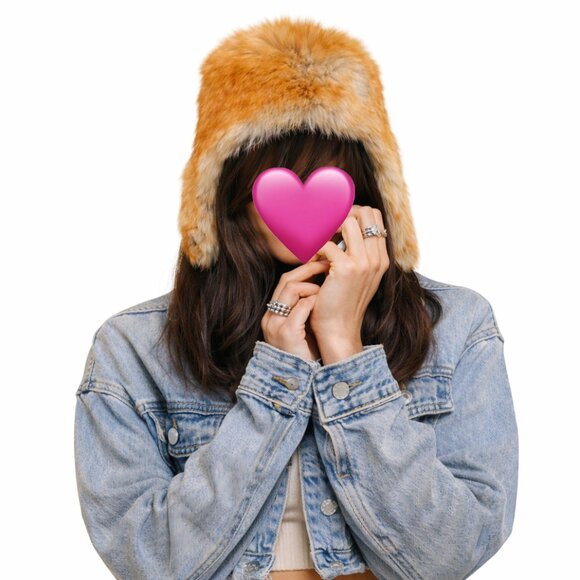 Vintage Red Fox Fur Hunting Hat- Satin lined with snaps - Picture 6 of 10